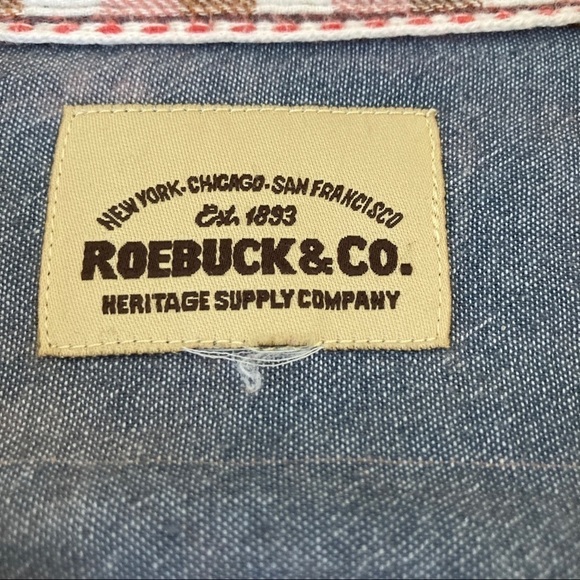 VINTAGE Sears Roebuck & Co Plaid Button Down Shirt - Picture 10 of 10